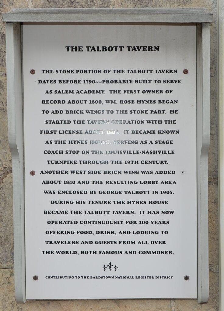 The Talbott Tavern Marker