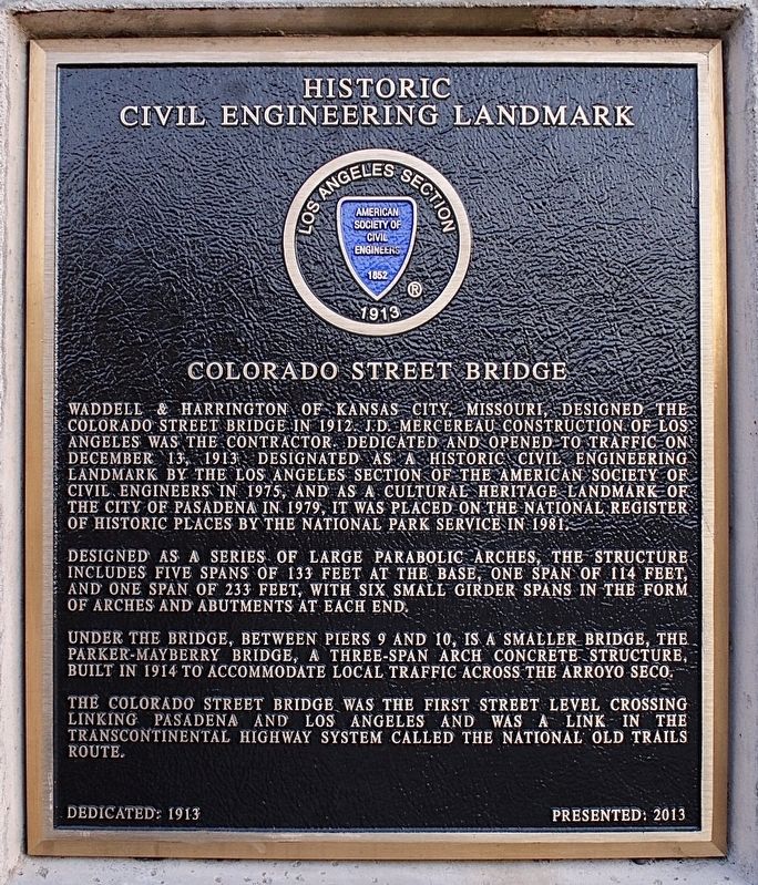 Colorado Street Bridge Marker